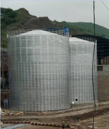 前海街道粮食钢板仓的安装全过程不用热焊接